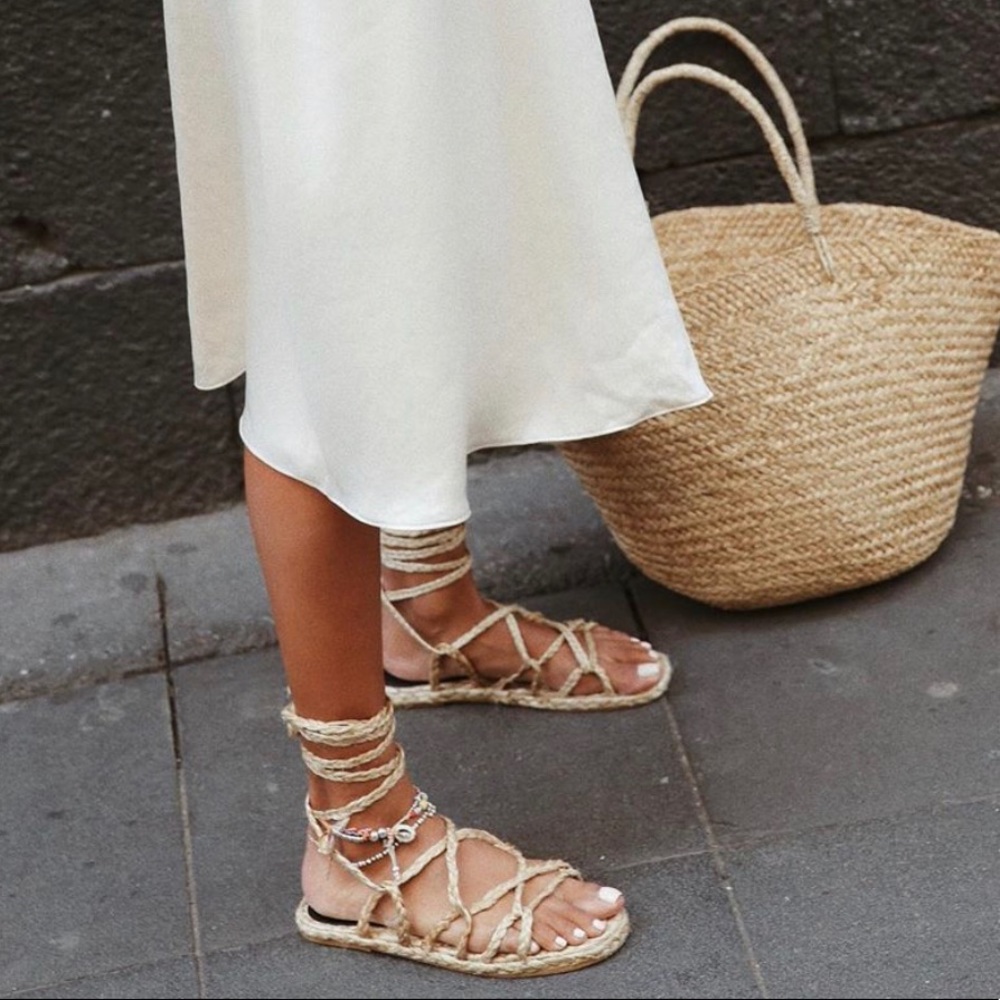 Zara Tie Up Gladiator Sandals